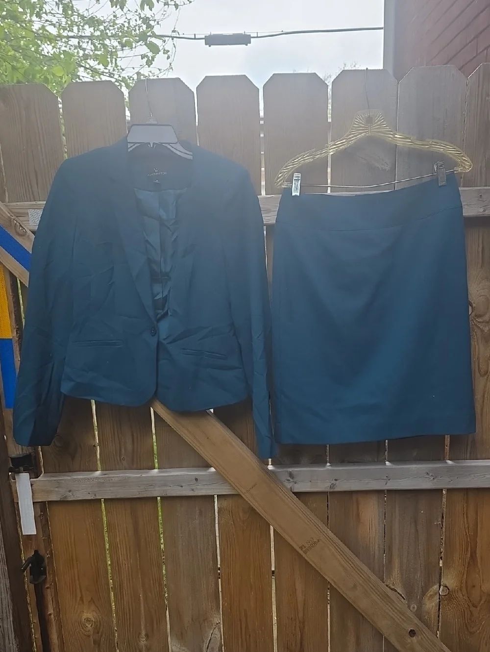 Teal Women's Blazer and Skirt Suit Set